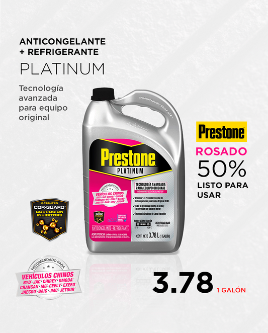 Anticongelante/Coolant PRESTONE vehículos Chinos Rosado 50% 3,78L
