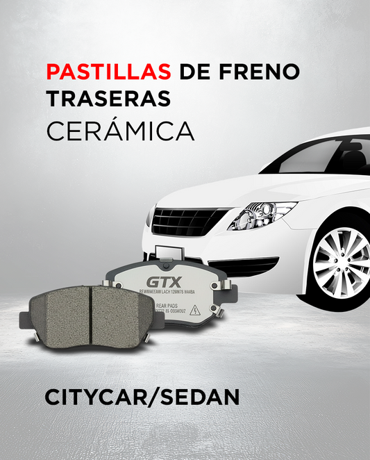 Pastillas de Freno Traseras Cerámicas CityCar/Sedan