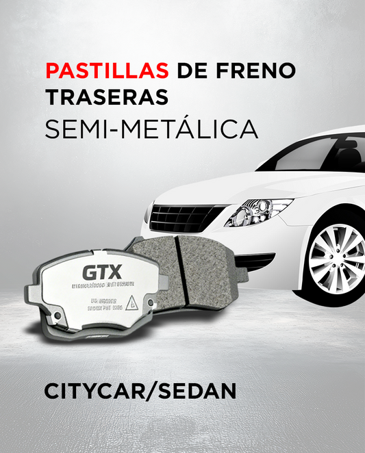 Pastillas de Freno Traseras Semi-Metálicas CityCar/Sedan