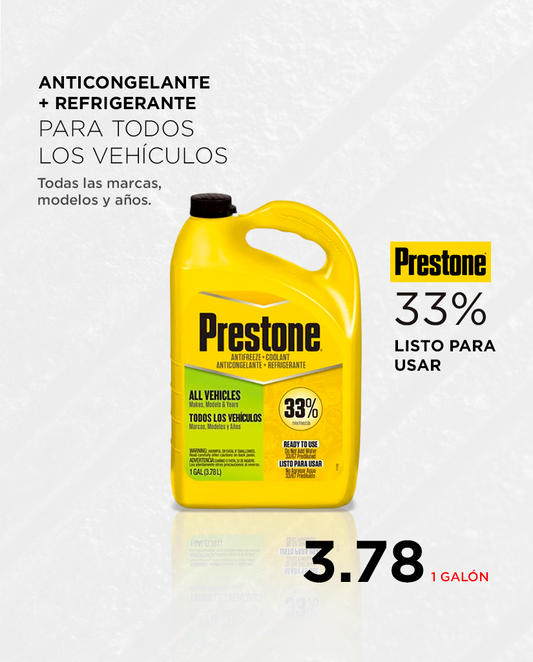 Refrigerante Anticongelante Prestone Extended Life 33% 3,78LT